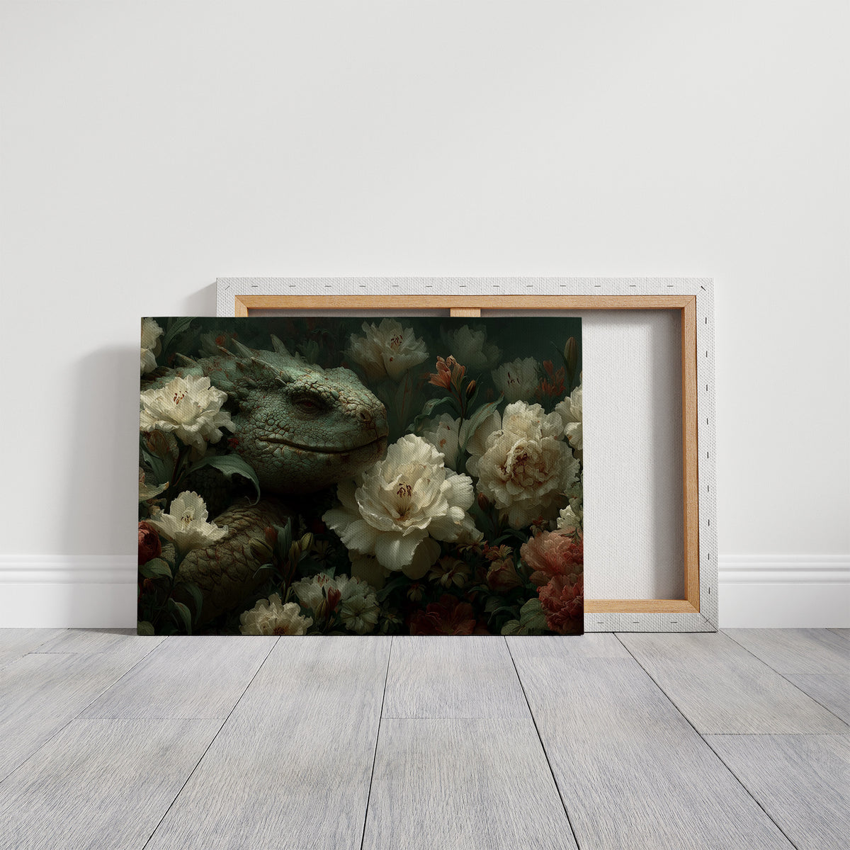 Dragon Napping in the Peonies