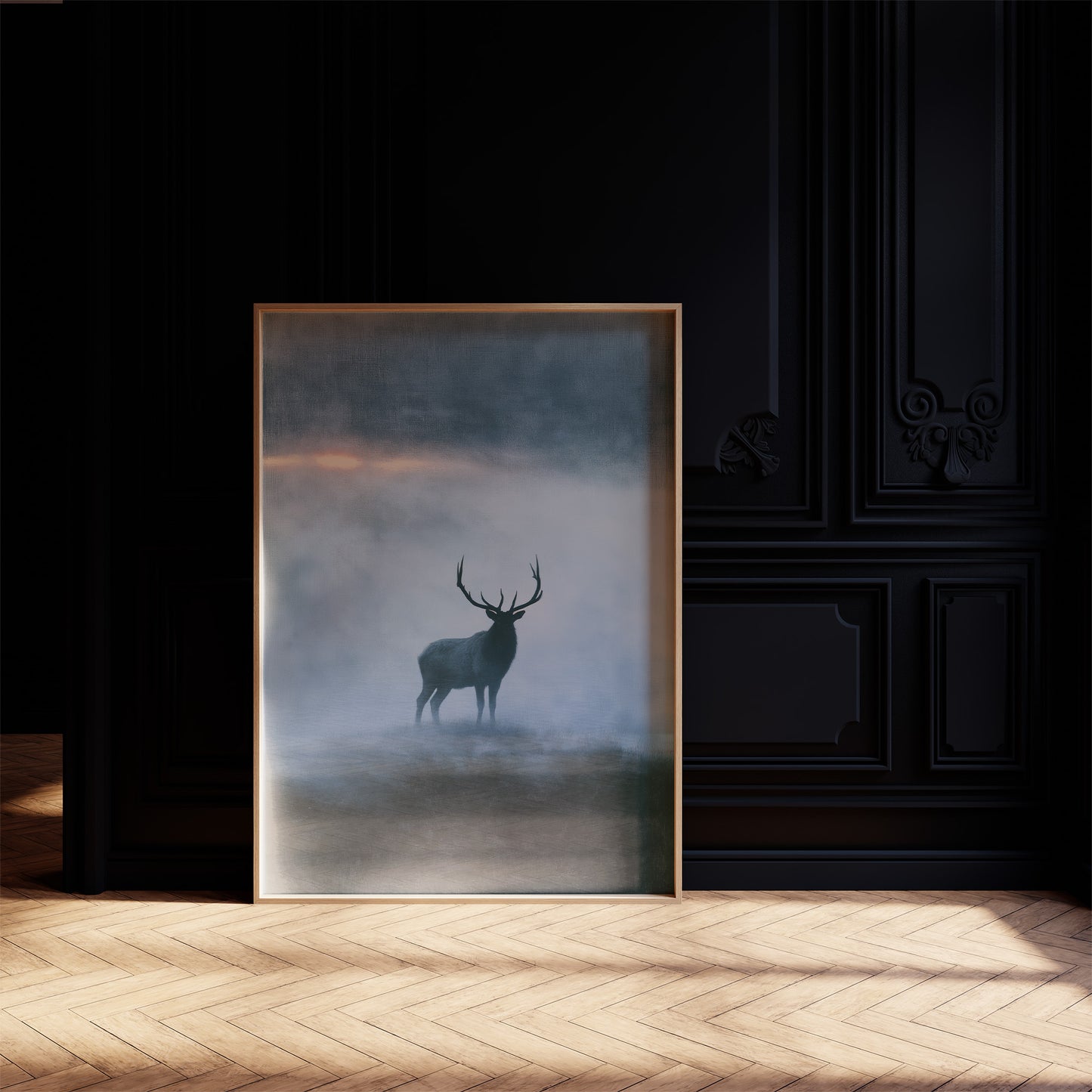 Elk on the Misty Ridge
