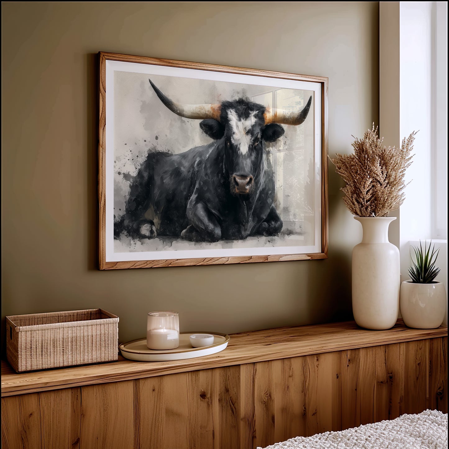 Black Bulls Rest Under Texas Stars