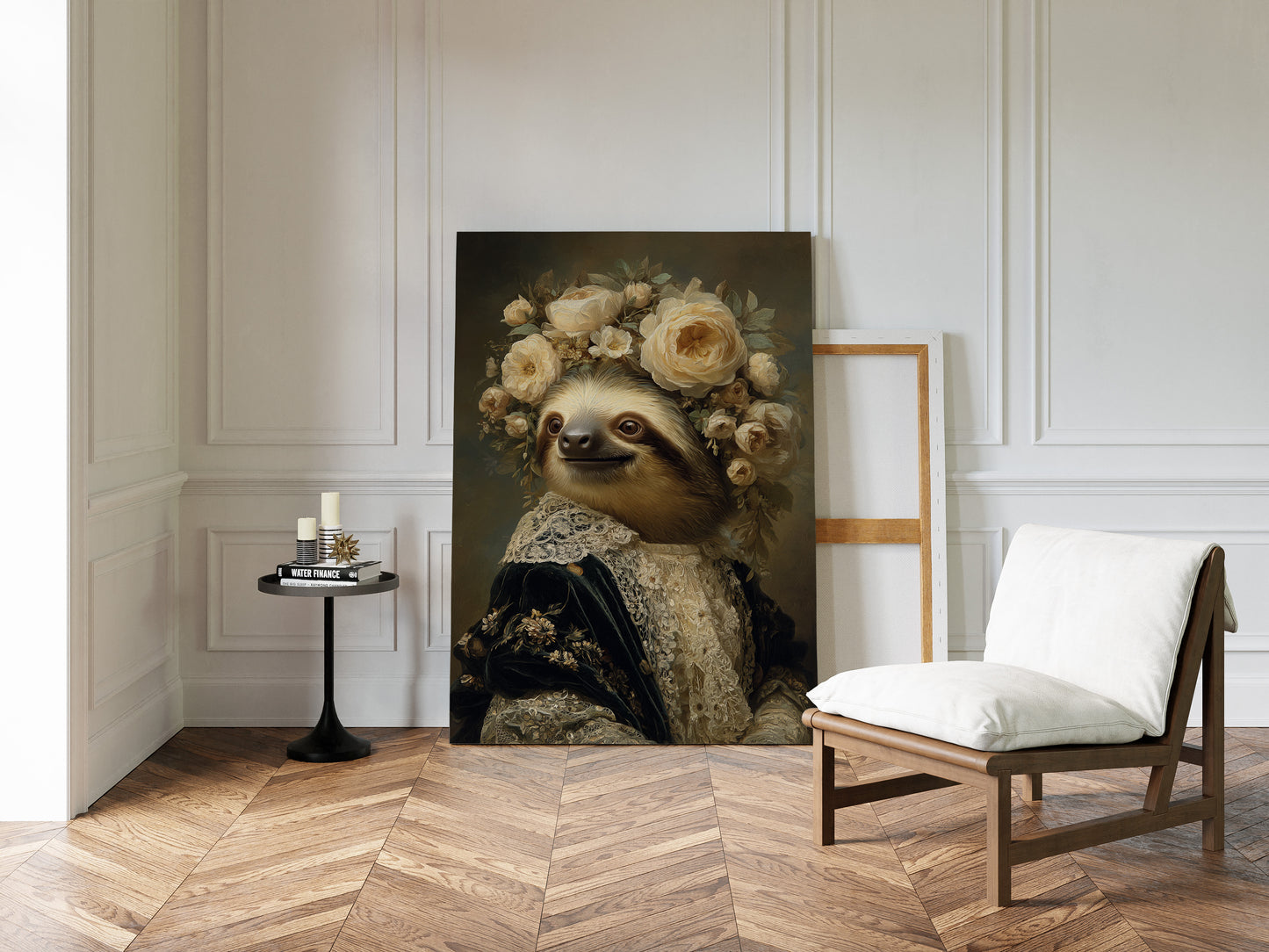 Regal Sloth Amidst Blossoms