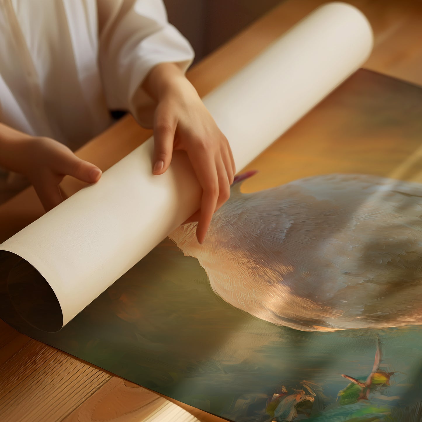 Dove Perches In Golden Hour