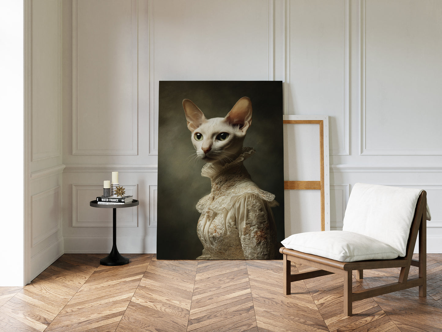 Regal Feline in Vintage Attire