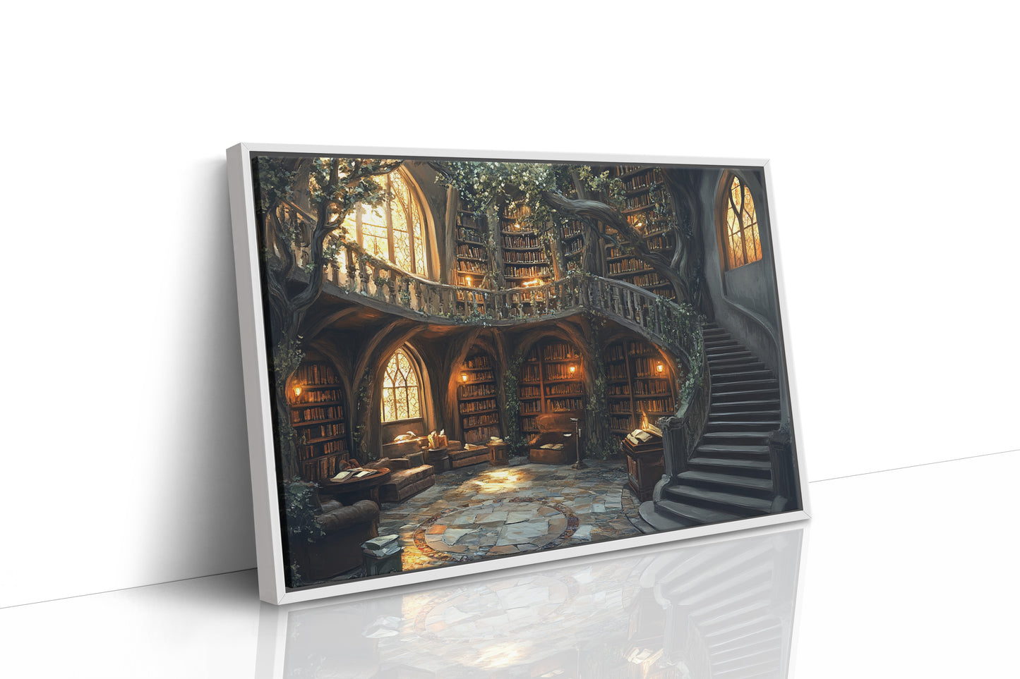 Ancient Books Dance With Sunlit Vines