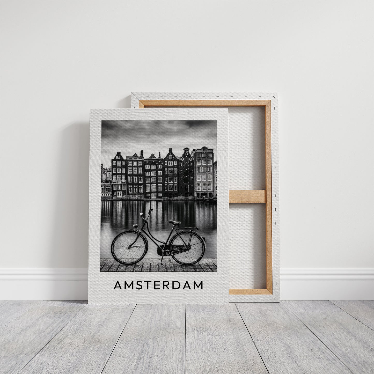 Bicycle By The Canal Houses