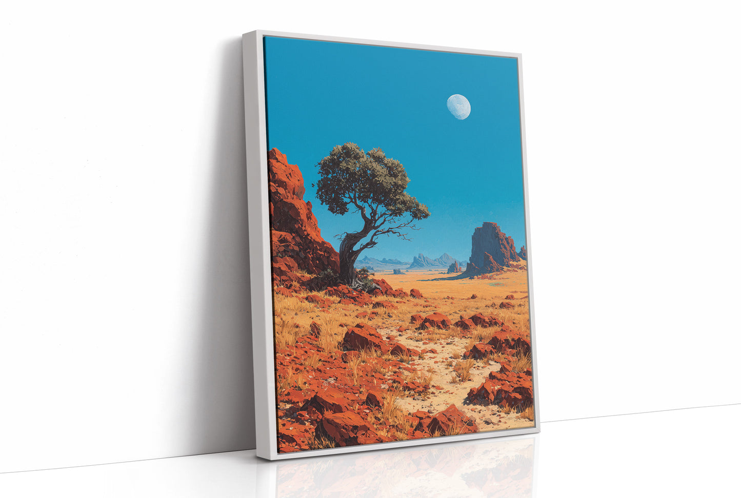 Noon Moon Over Red Country