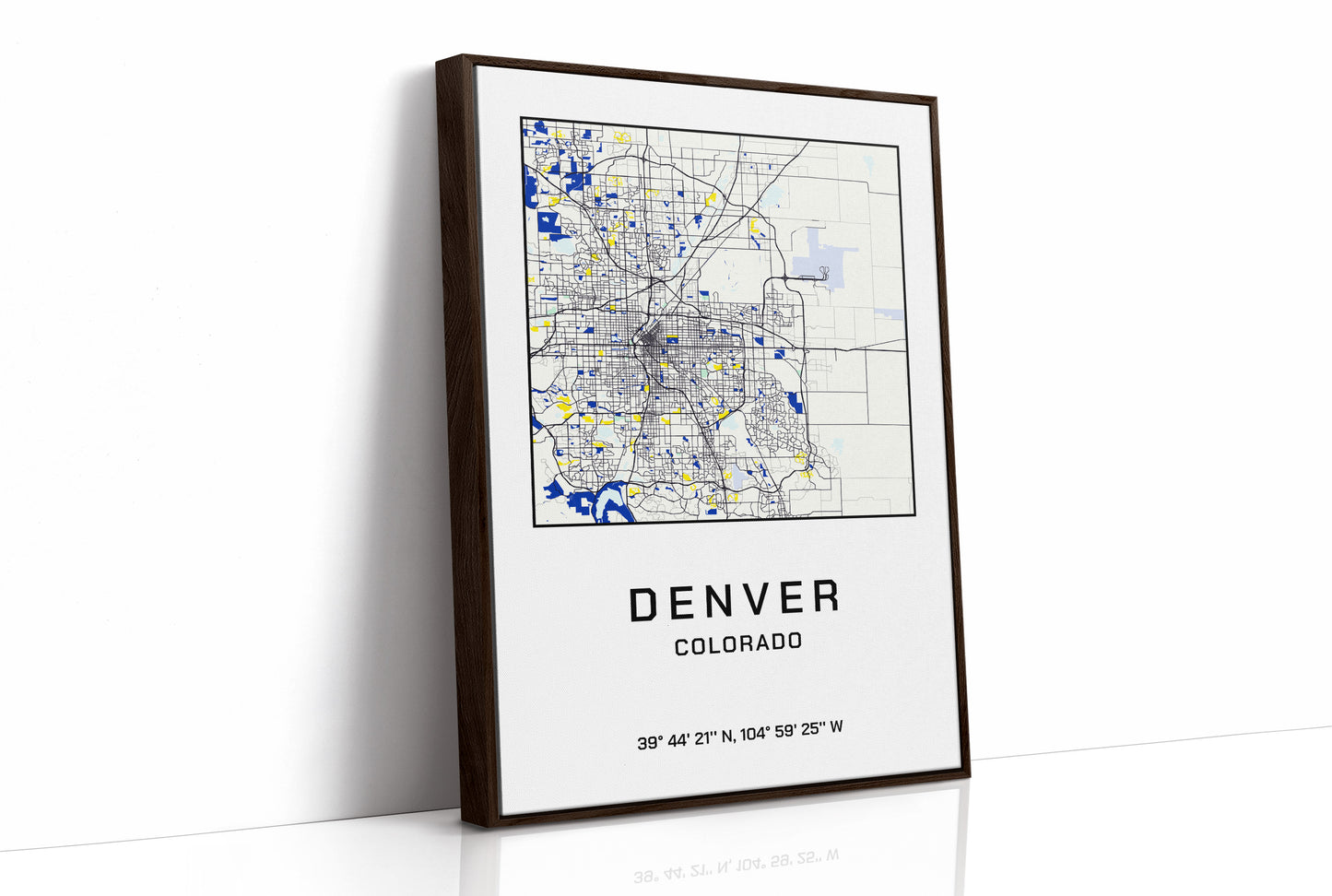 Denver, Mapped in Navy & Gold