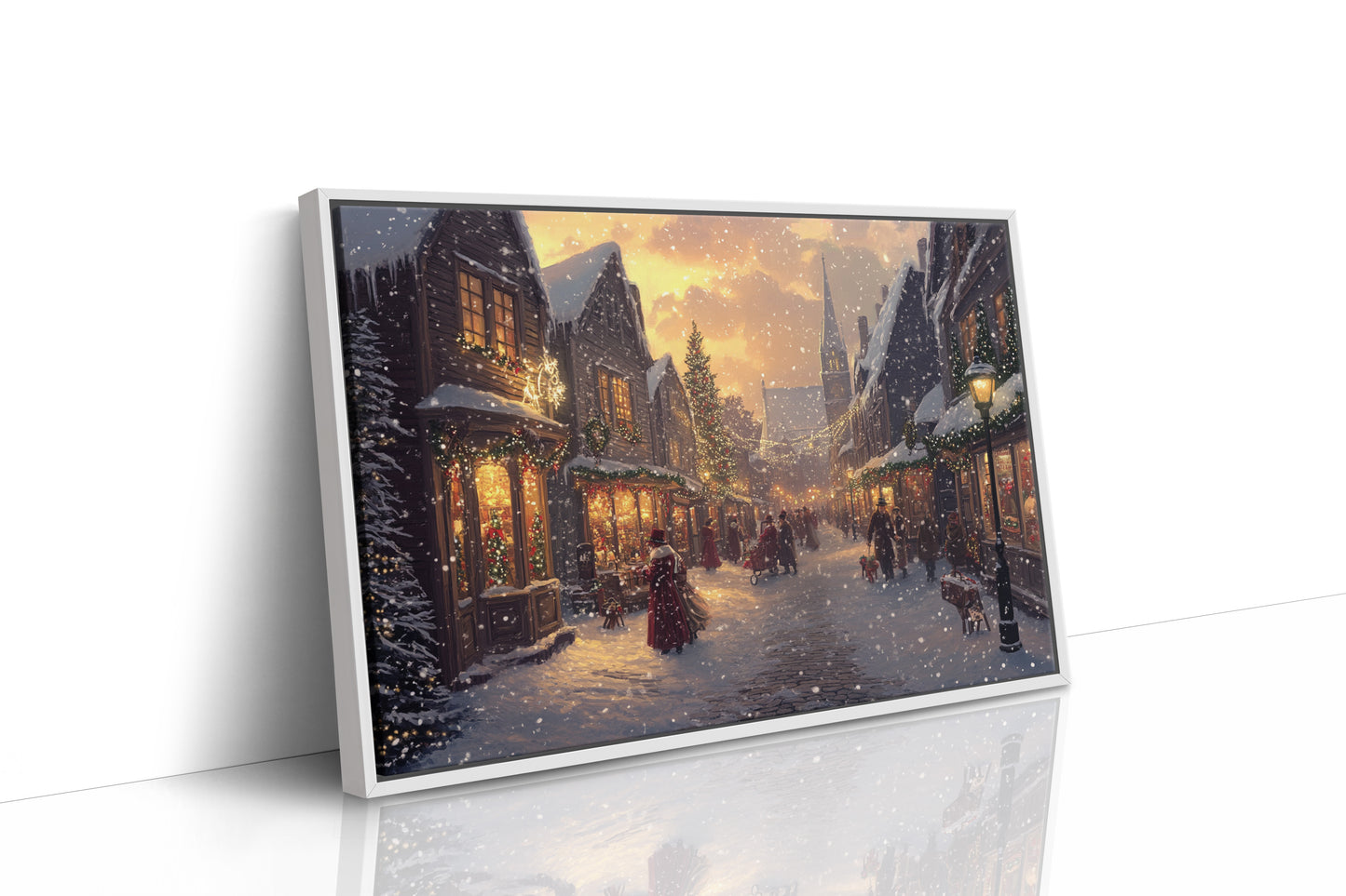 Winter Lights Dance Through Village Streets