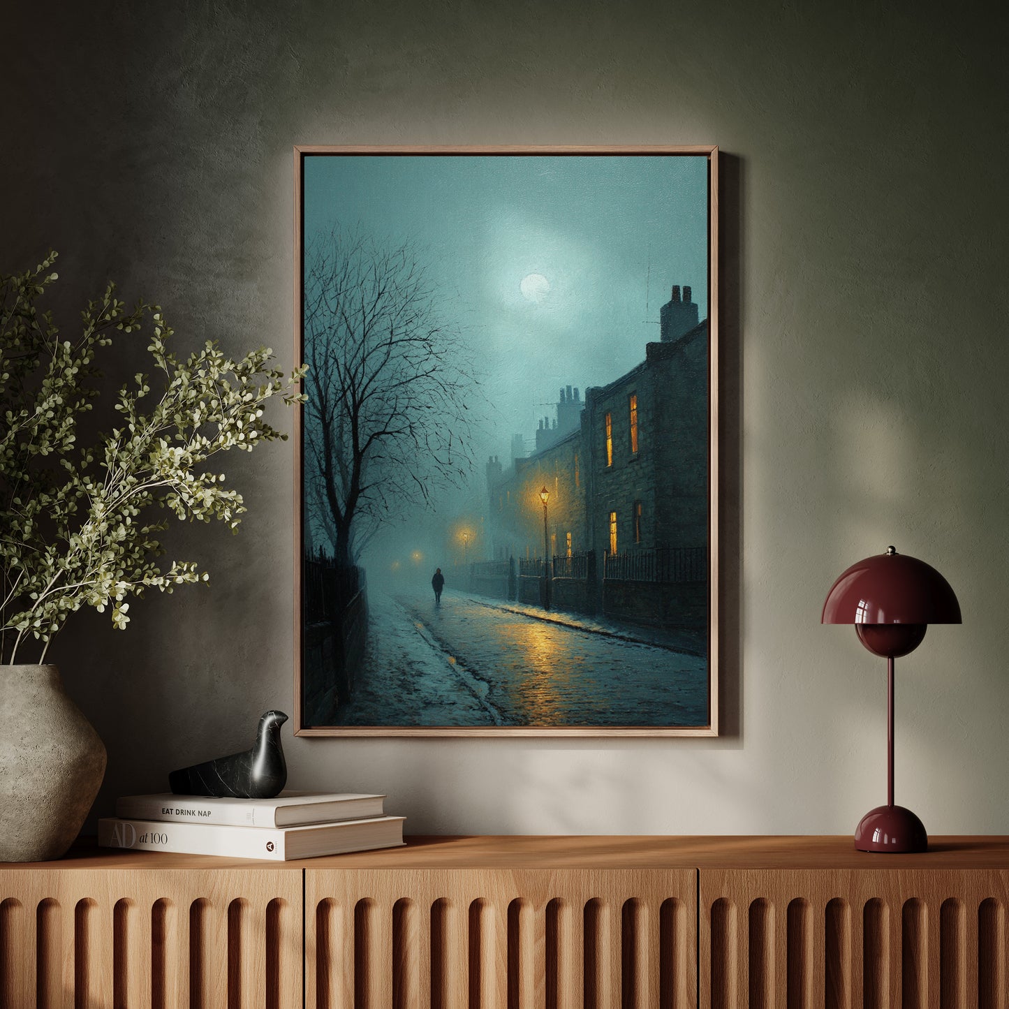 A Lantern's Glow in Fog