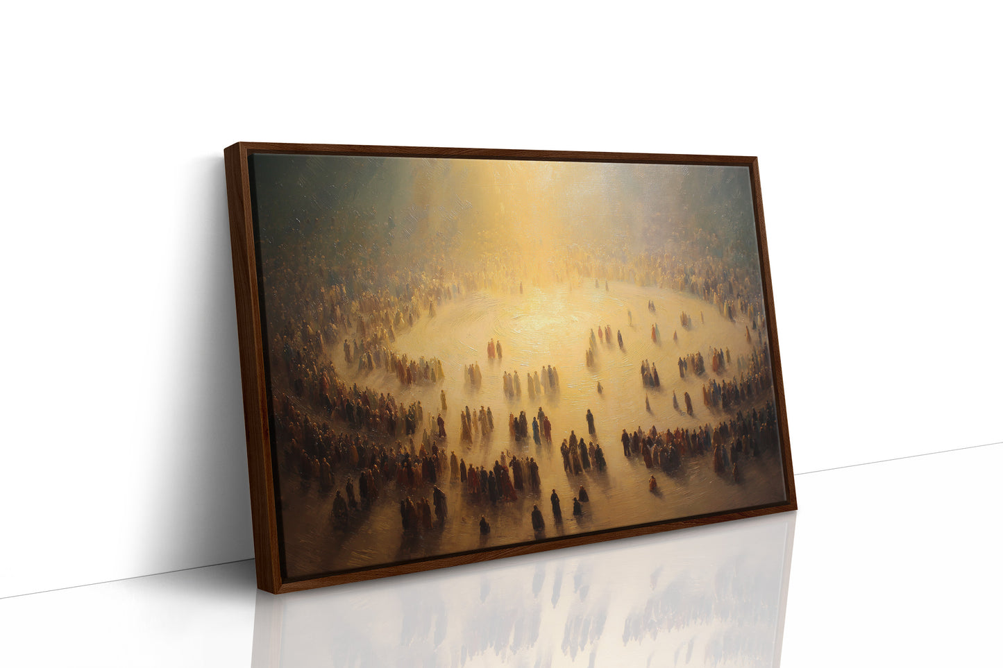Luminous Gathering In Golden Mist