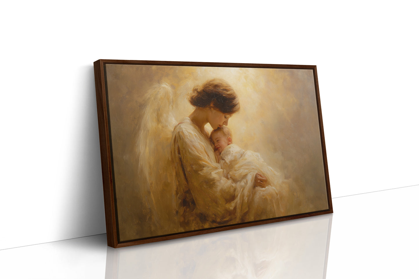 Celestial Embrace in Amber Light