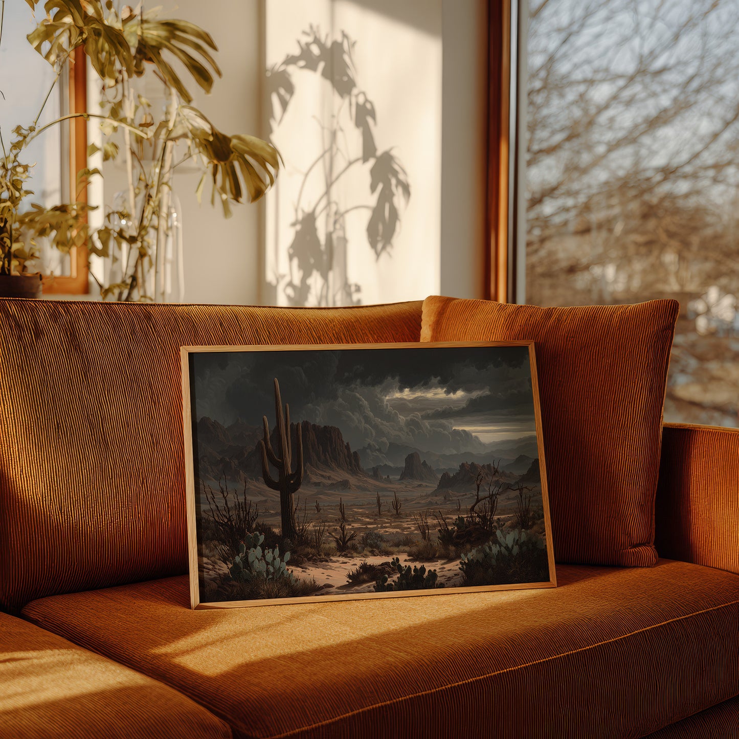 Moonlight Dances With Desert Giants