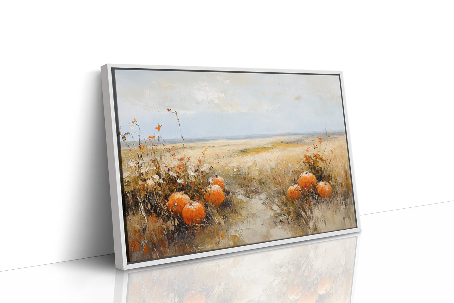 Pumpkins Rest In Golden Fields