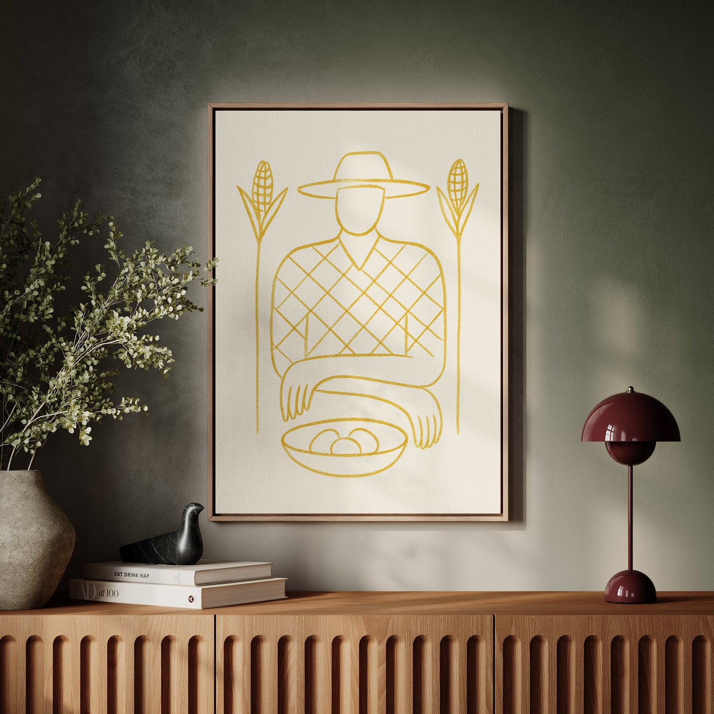 Golden Harvest In Simple Lines
