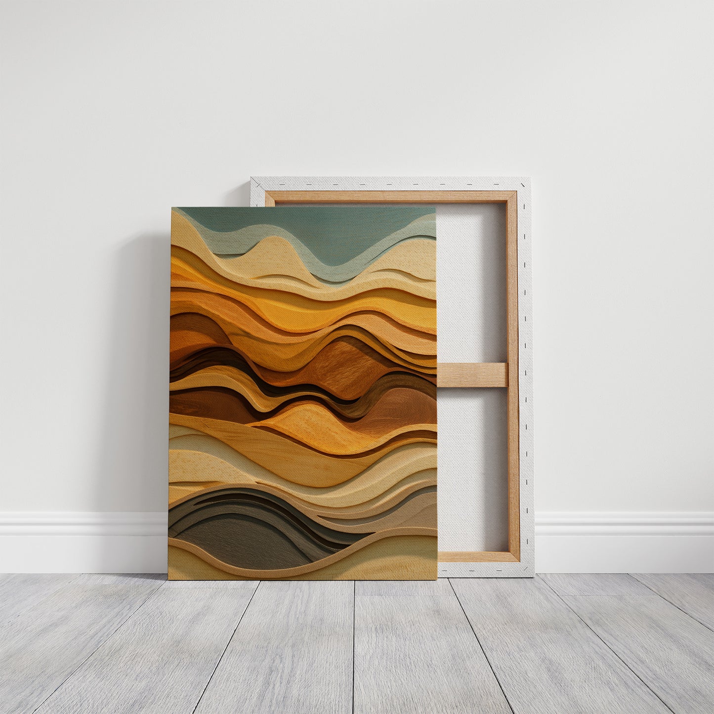 Carved Waves In Warm Grain