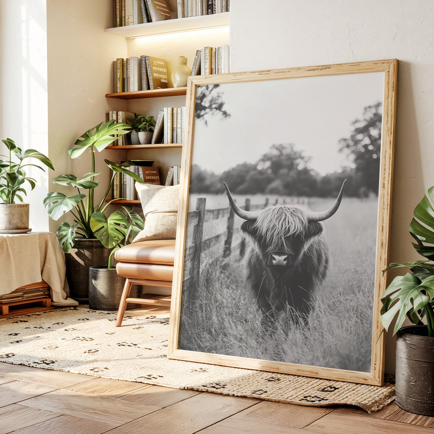 Highland Gaze in Black and White