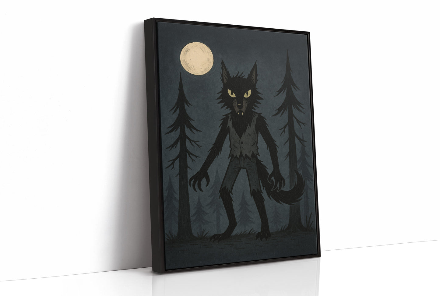 Moonlit Beast Of Pine Forest