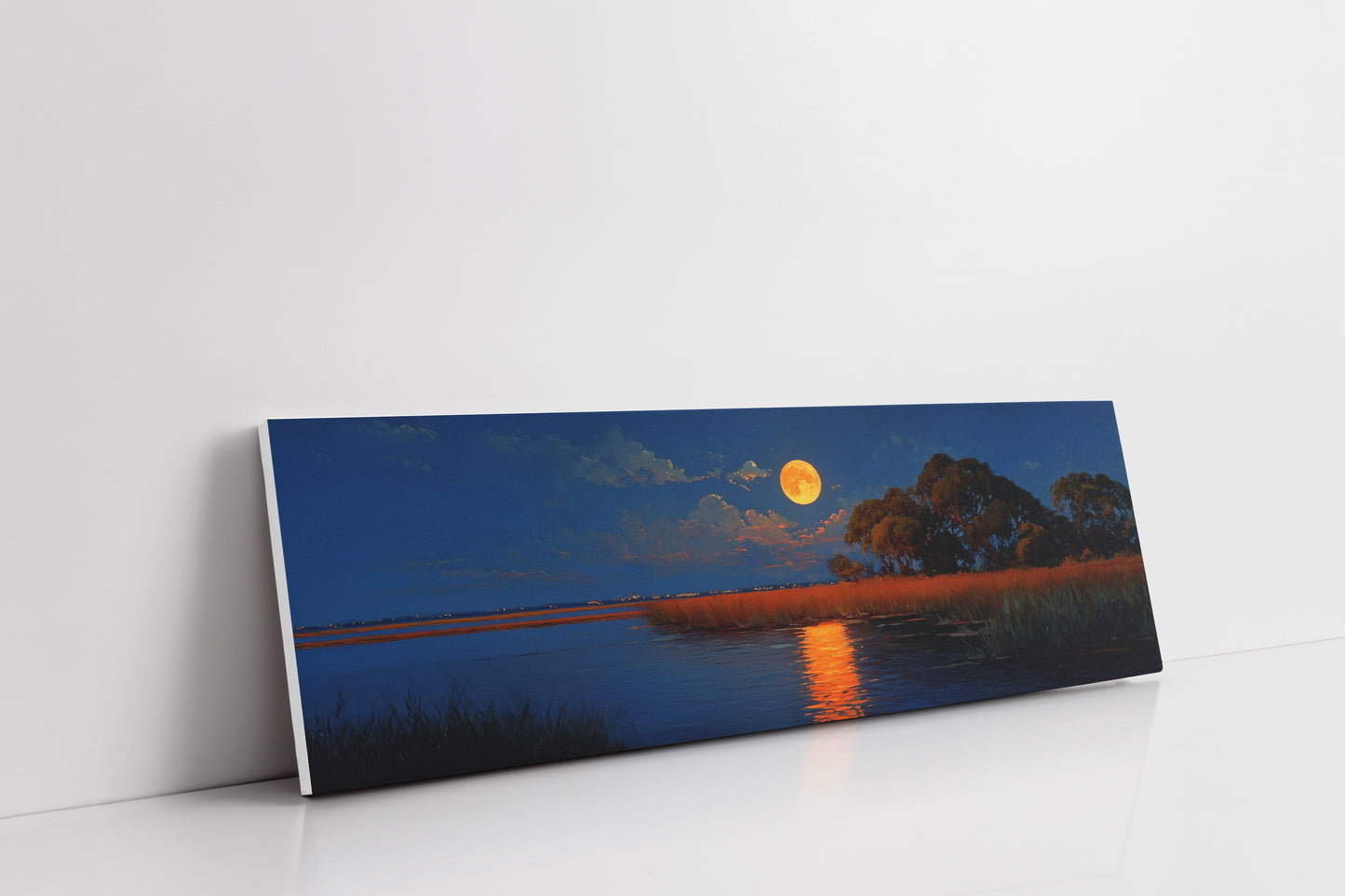 Moonrise Over the Quiet Marsh