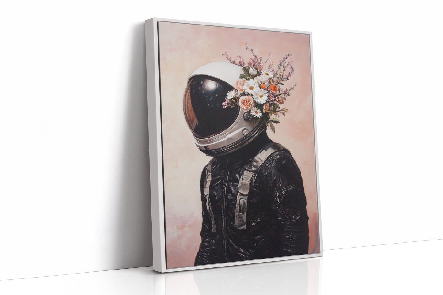 Astronaut with Blossoms on Blush