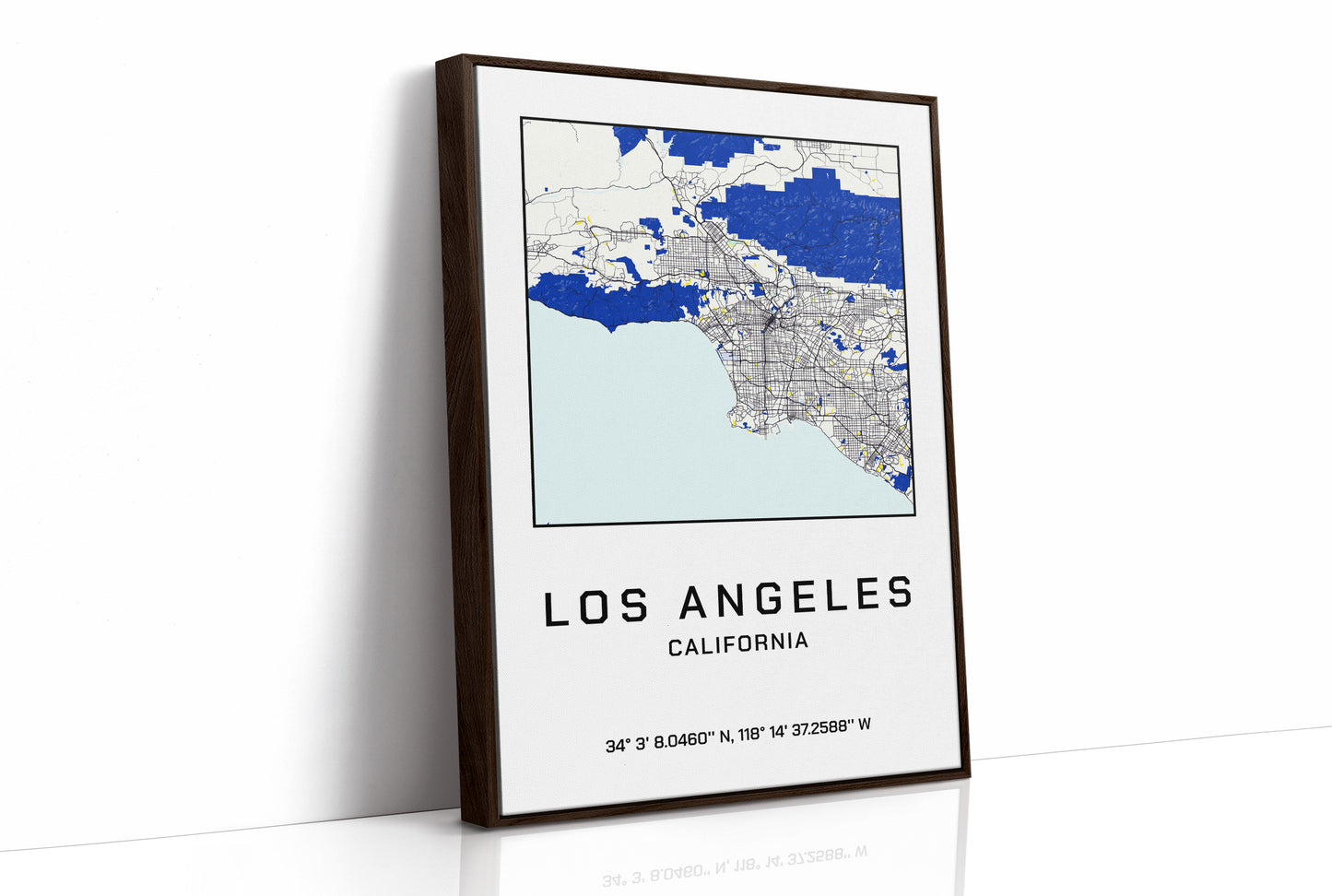 Los Angeles, Mapped in Navy & Gold