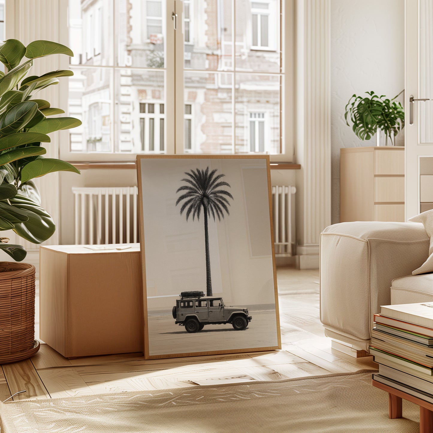 Palm Tree and Beach Cruiser Still Life