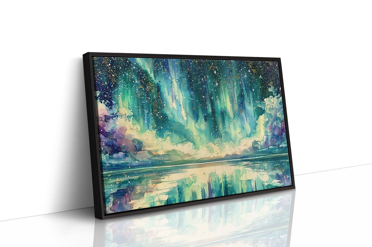 Aurora Spills Into the Lake