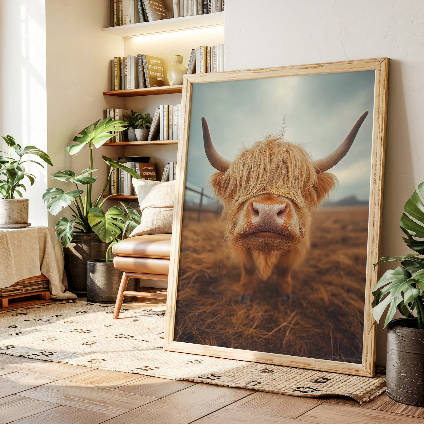 Golden Fluff and Attitude Highland Cow