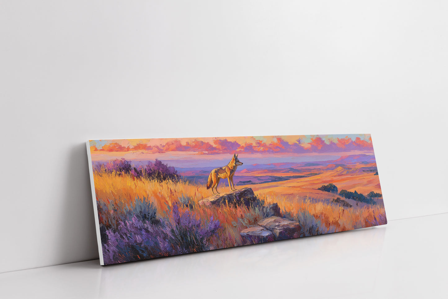 Coyote Standing in Painted Dawn