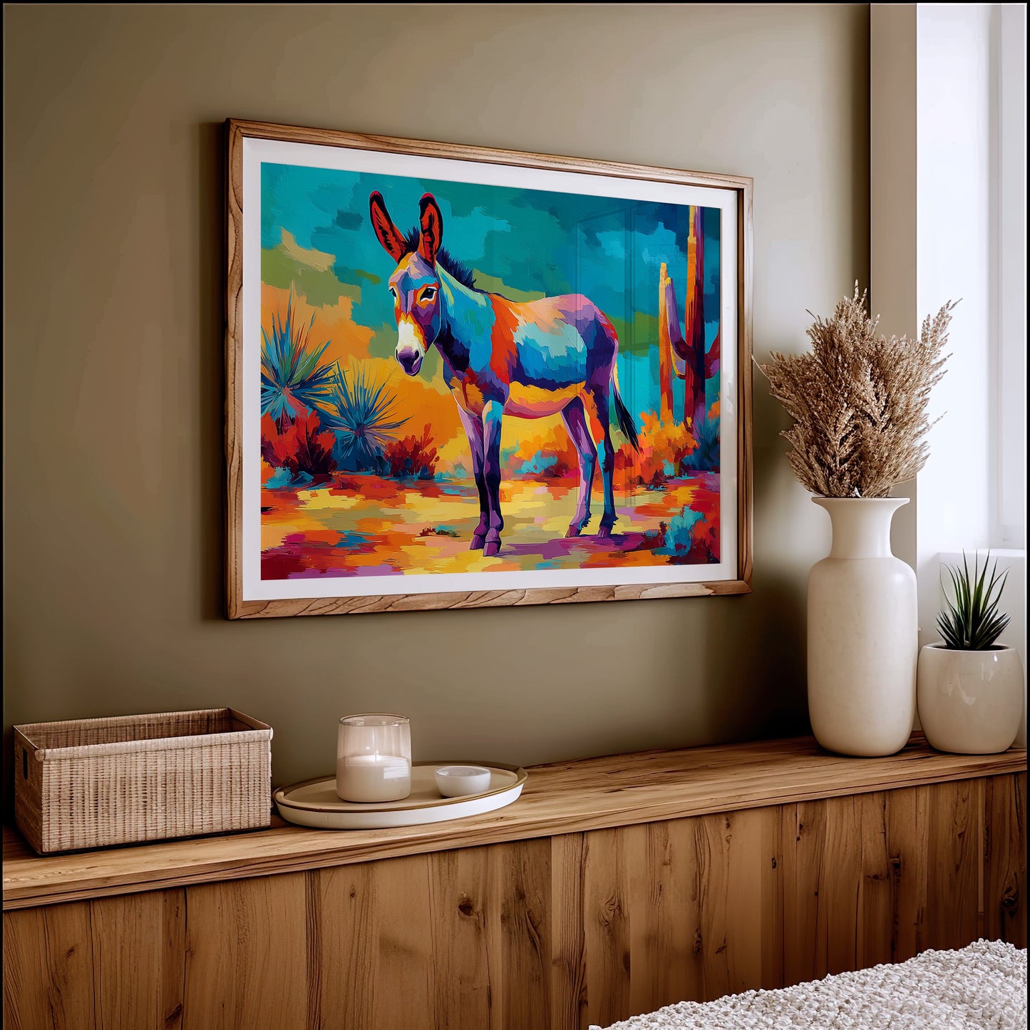 Desert Colors Dance With Burro