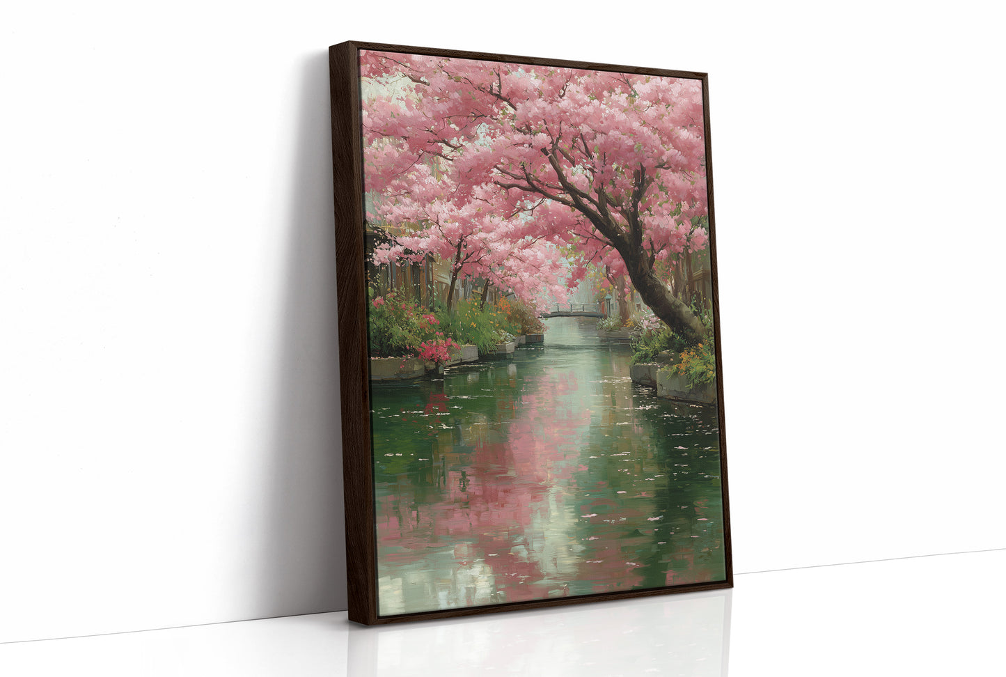 Blossoms Over the Green Canal