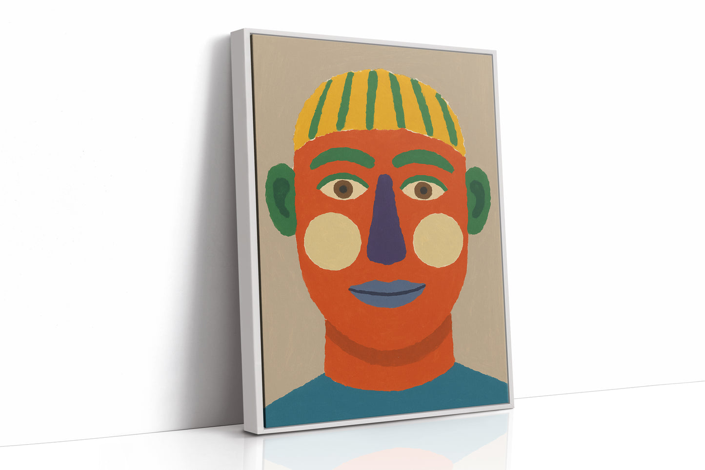 Rainbow Face with a Calm Smile