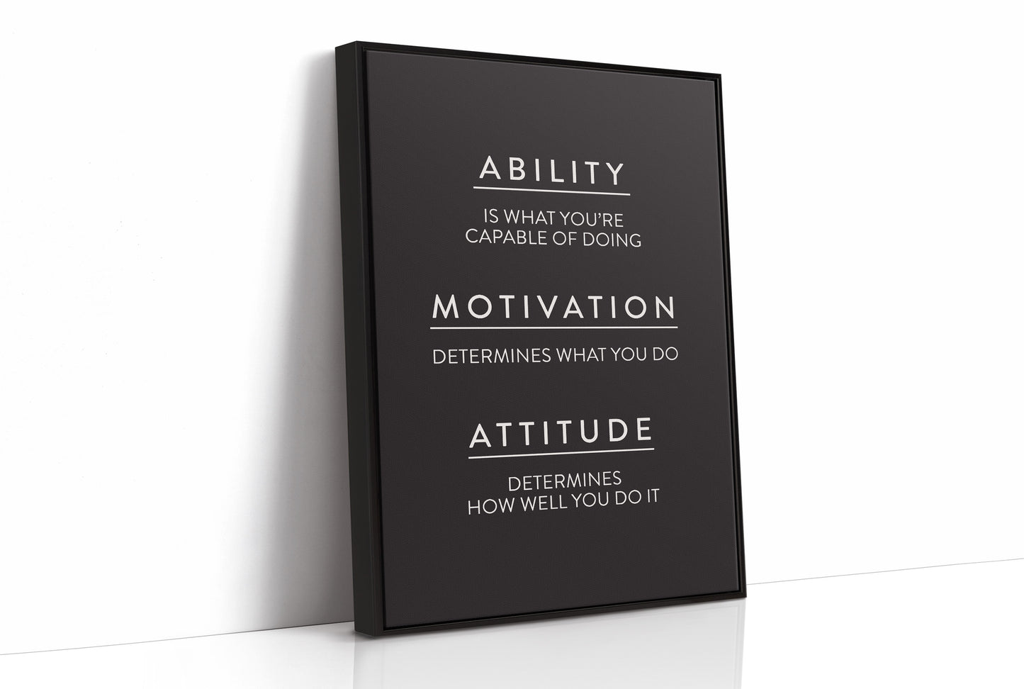 Ability Motivation Attitude Quote