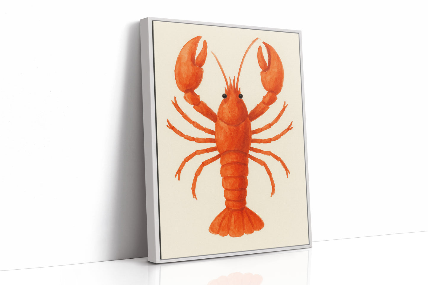Watercolor Lobster in Coastal Red