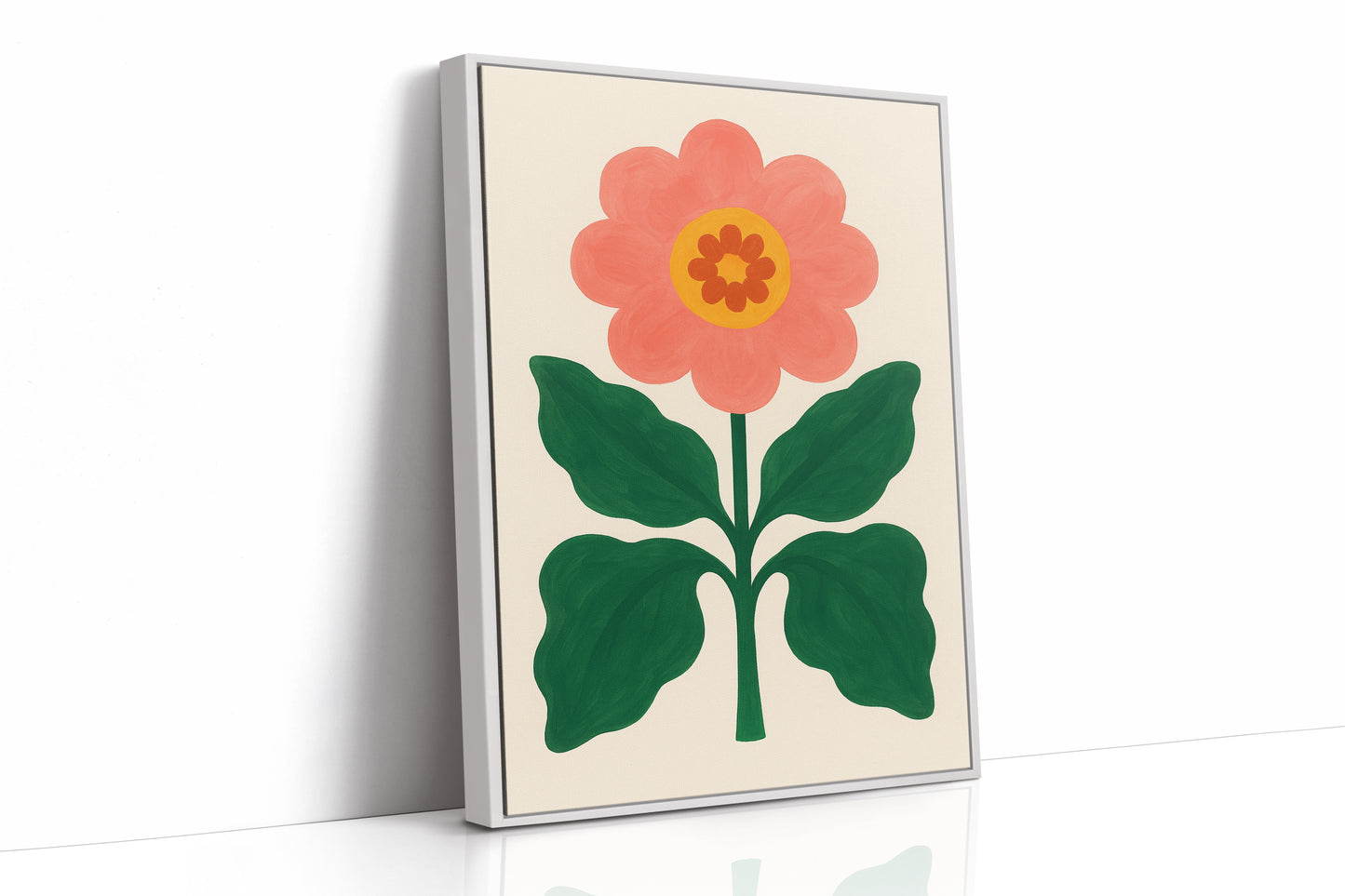 Sunny Bloom in Coral and Green