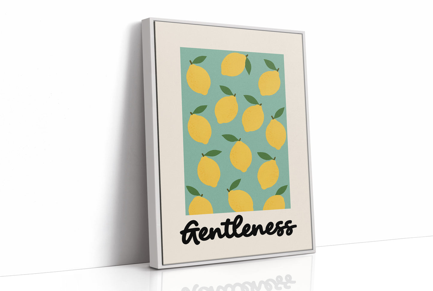 Citrus Symphony On Mint Canvas