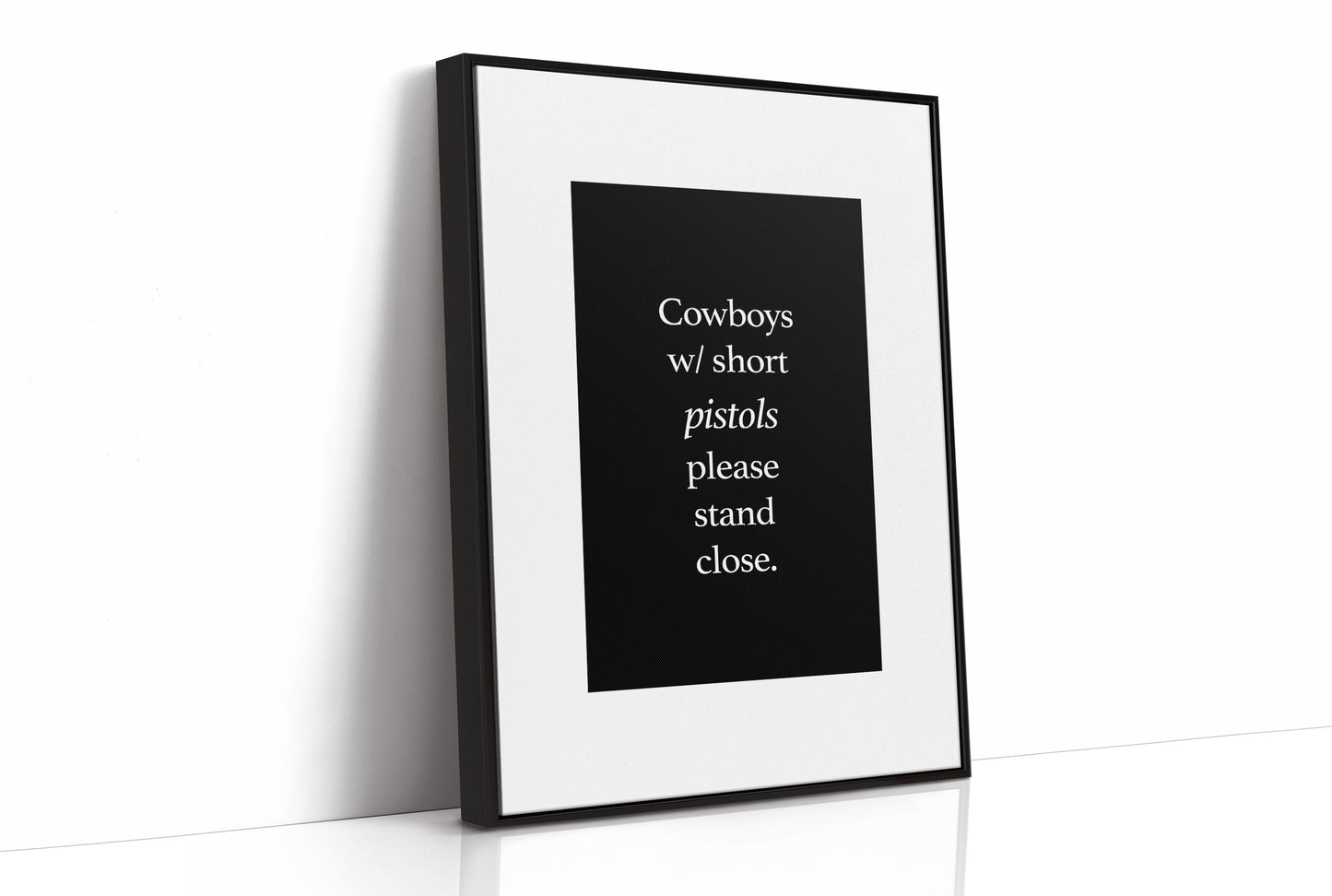 Cowboys With Short Pistols Stand Close