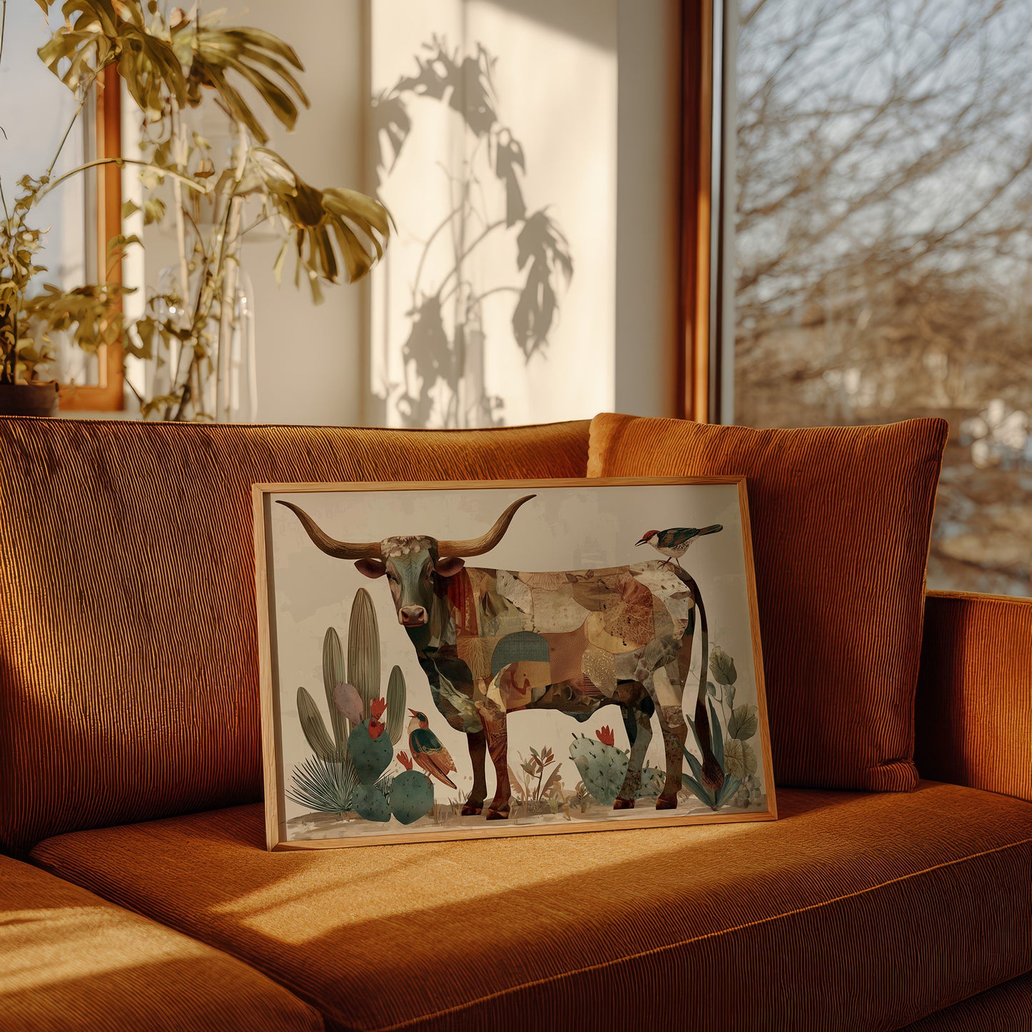 Desert Birds Dance With Longhorn