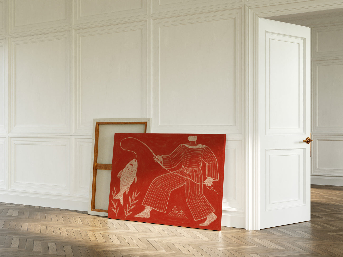 Catch of the Day in Red Chalk