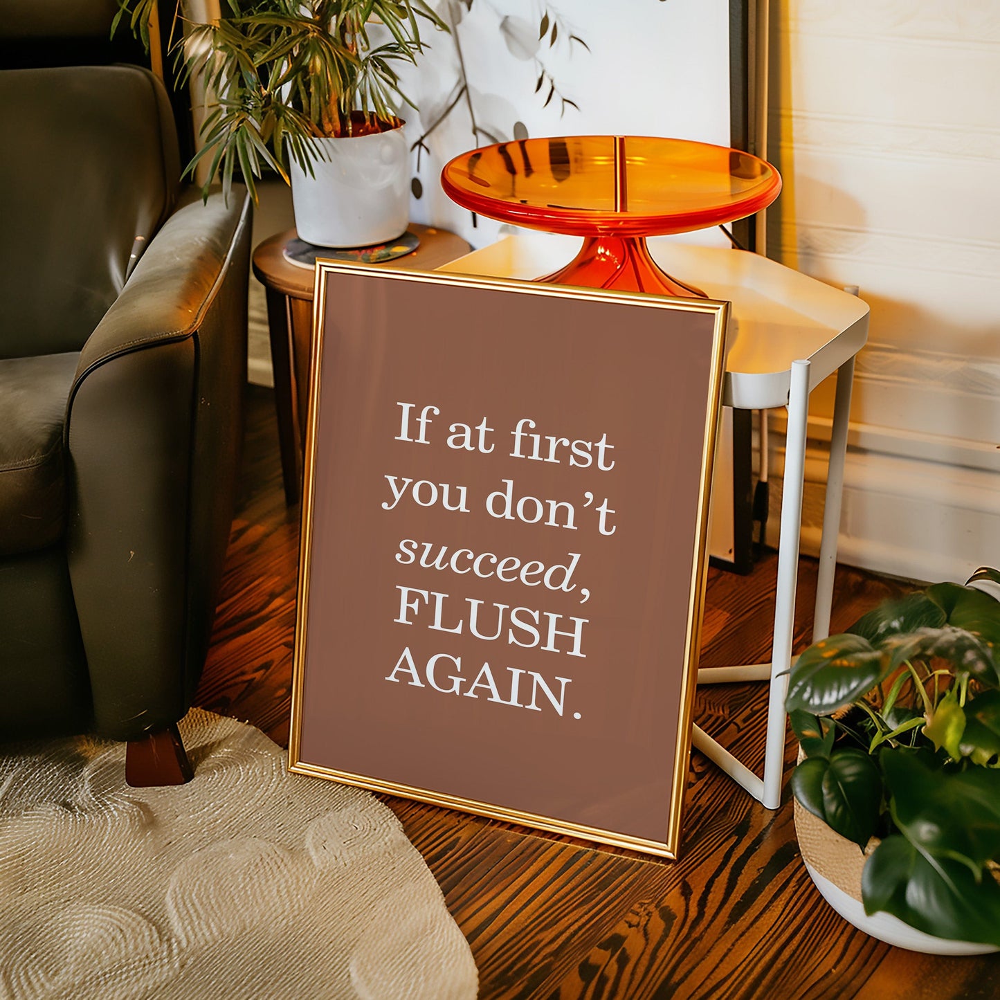 Bathroom Wisdom Glows In Bronze