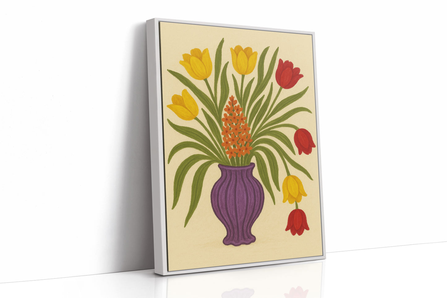 Tulips in a Plum Vase