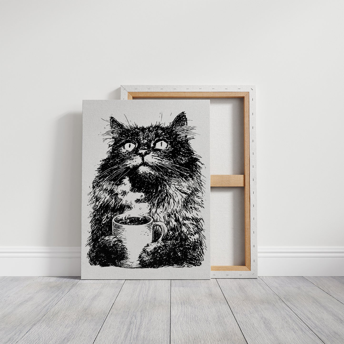 Cat Needs Coffee First
