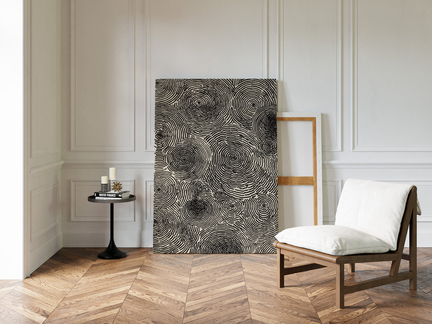 Cascading Circular Patterns in Monochrome