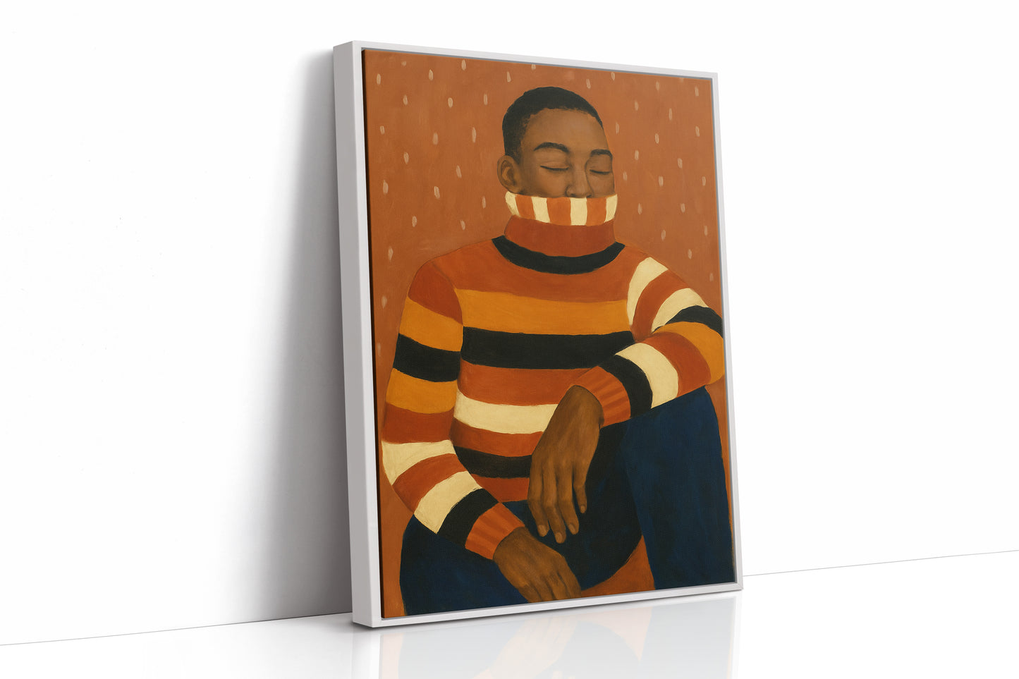 Quiet Thoughts in a Striped Sweater