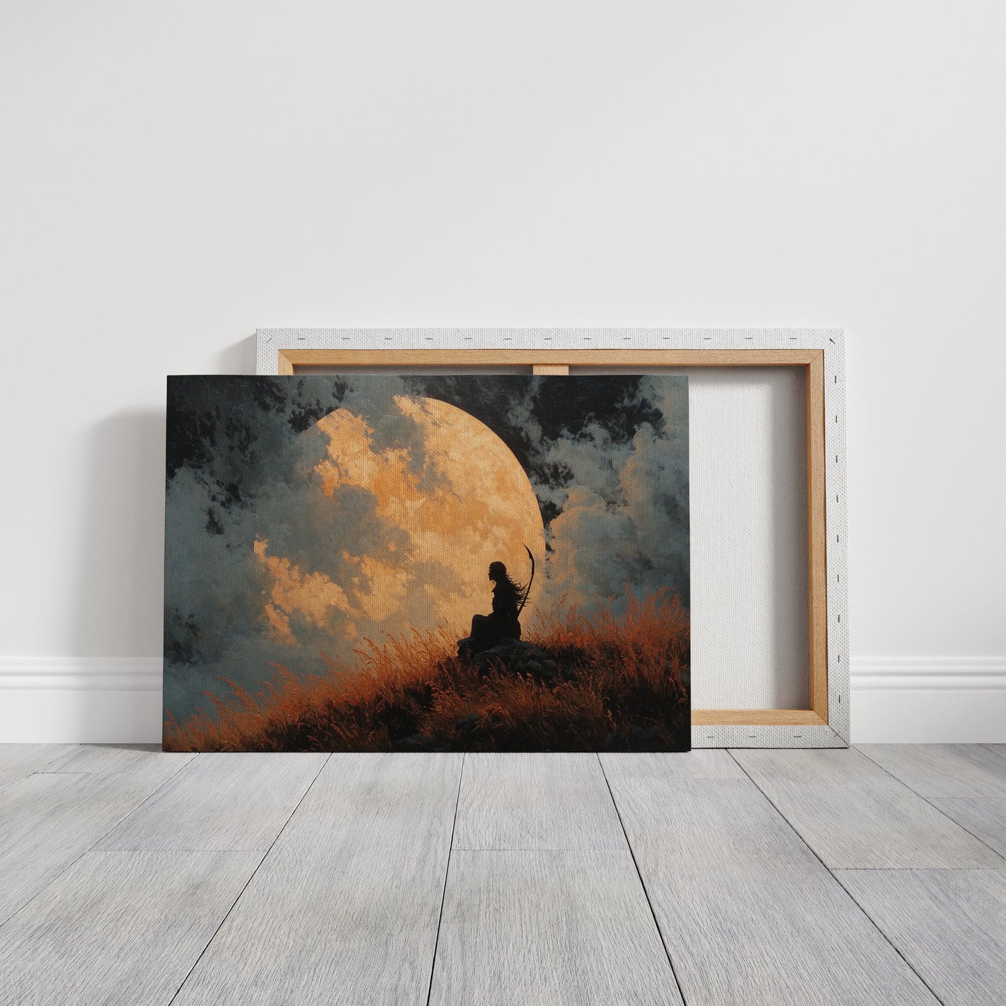 Silhouette Against the Rising Moon