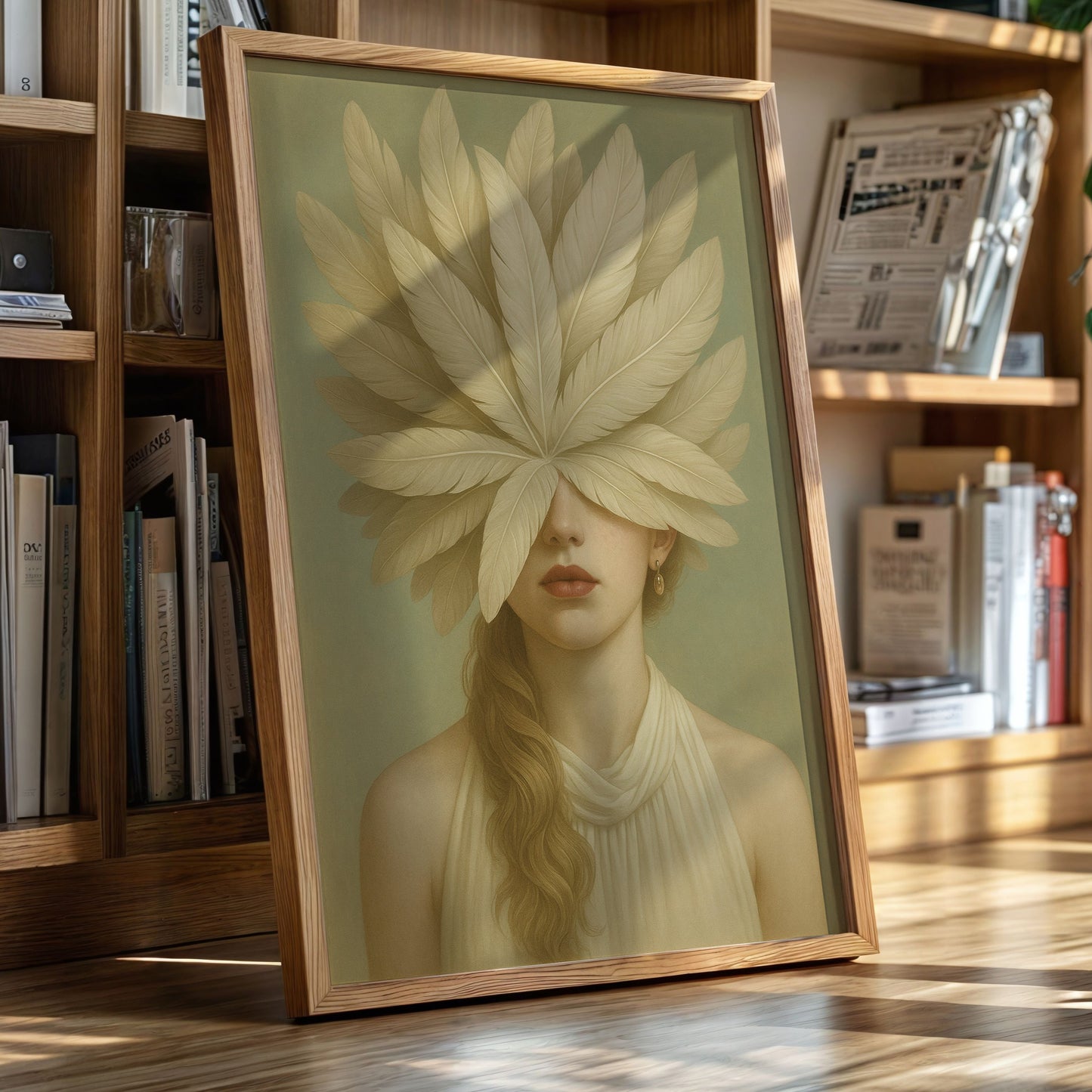 Golden Silence in Feathered Veil