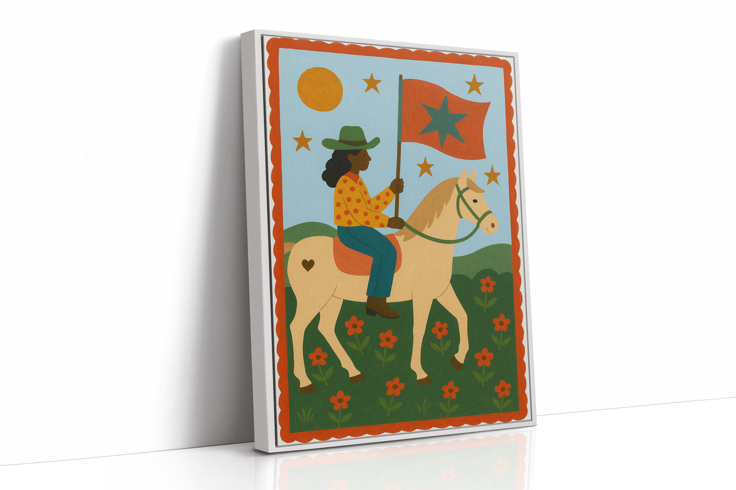 Star Rider in a Flowered Field