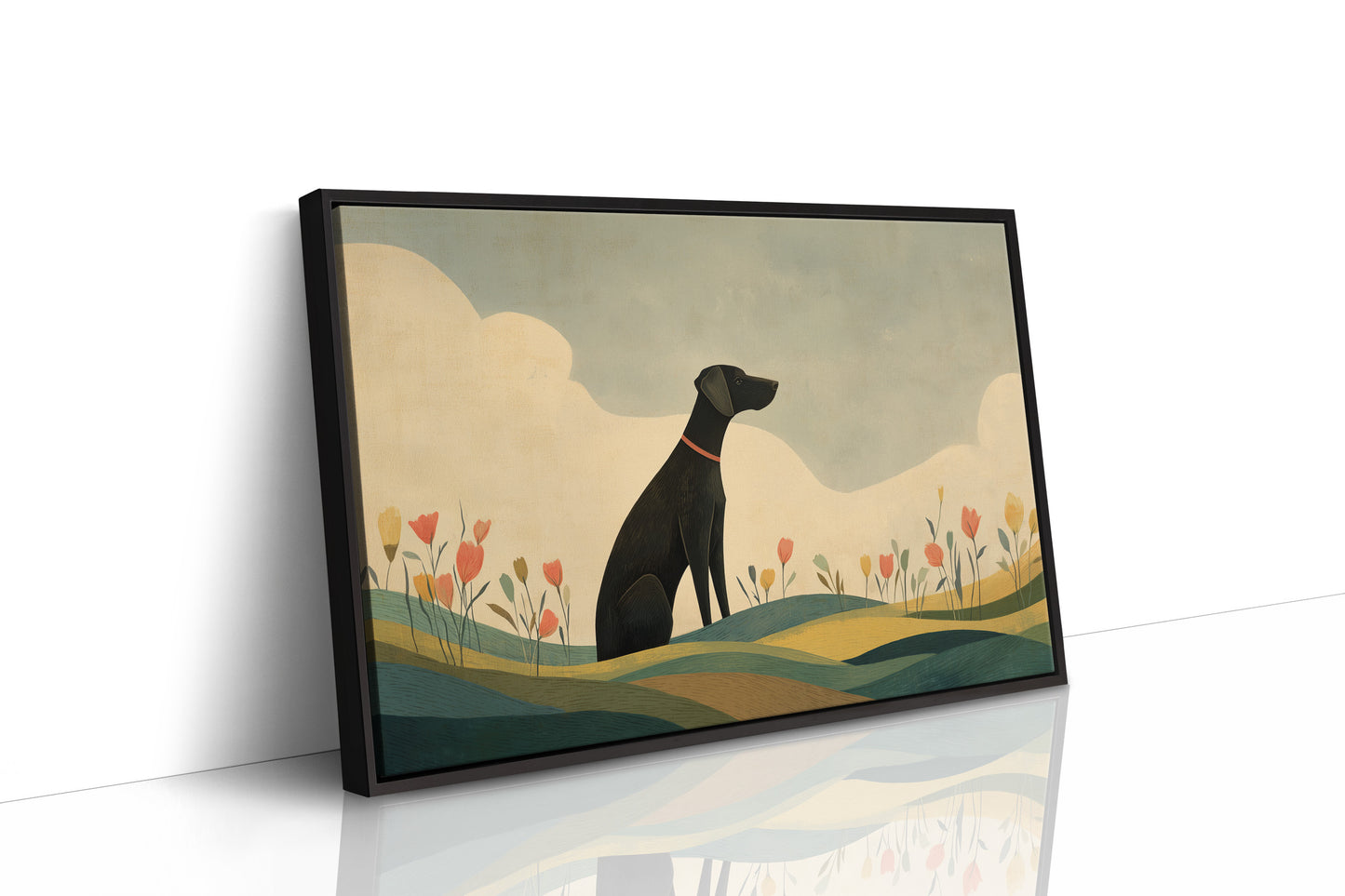 Watchful Guardian Among Wildflower Hills