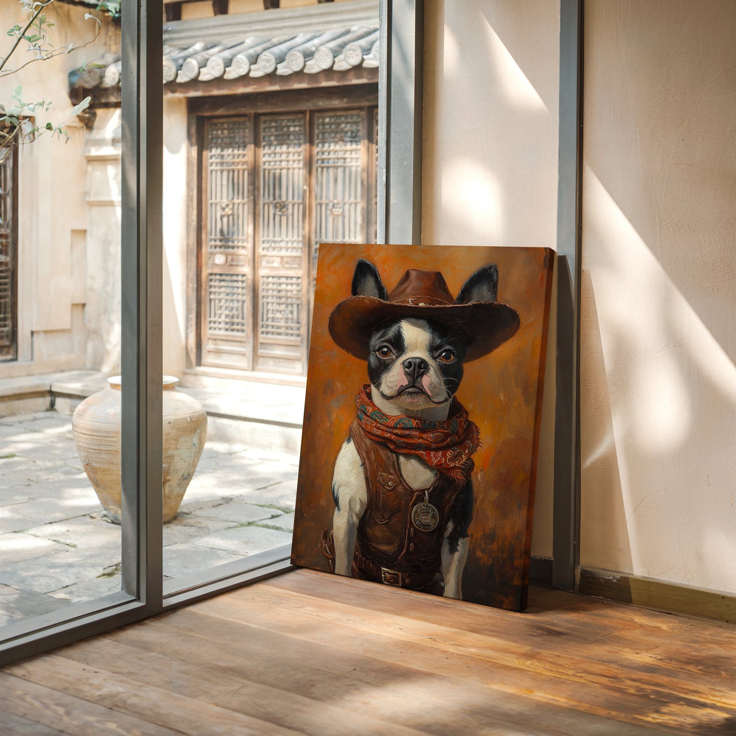 Boston Terrier Cowboy Deputy