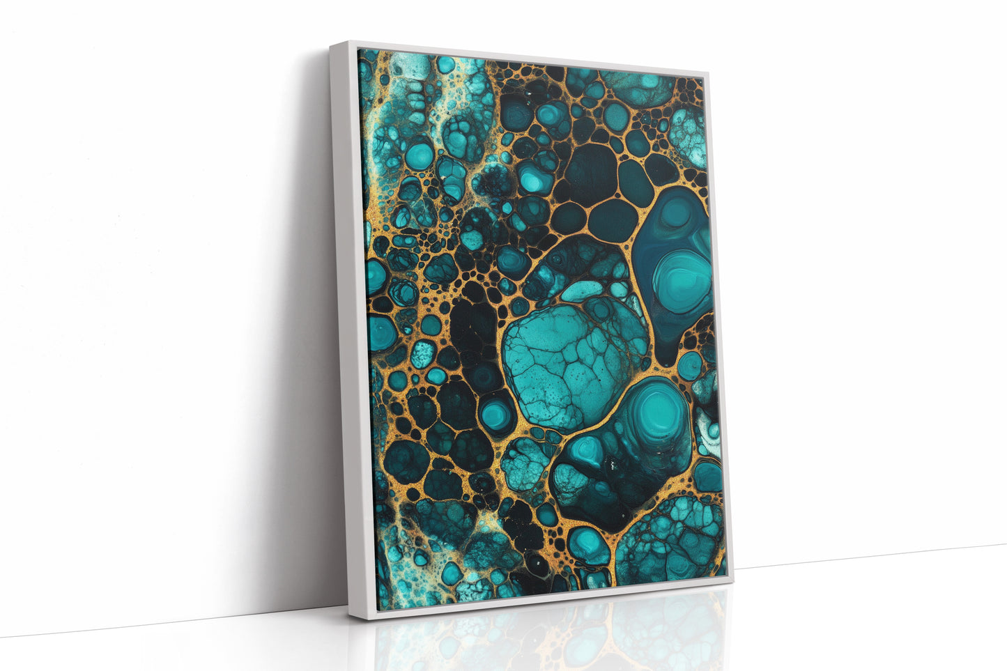 Electric Tides in Teal and Gold