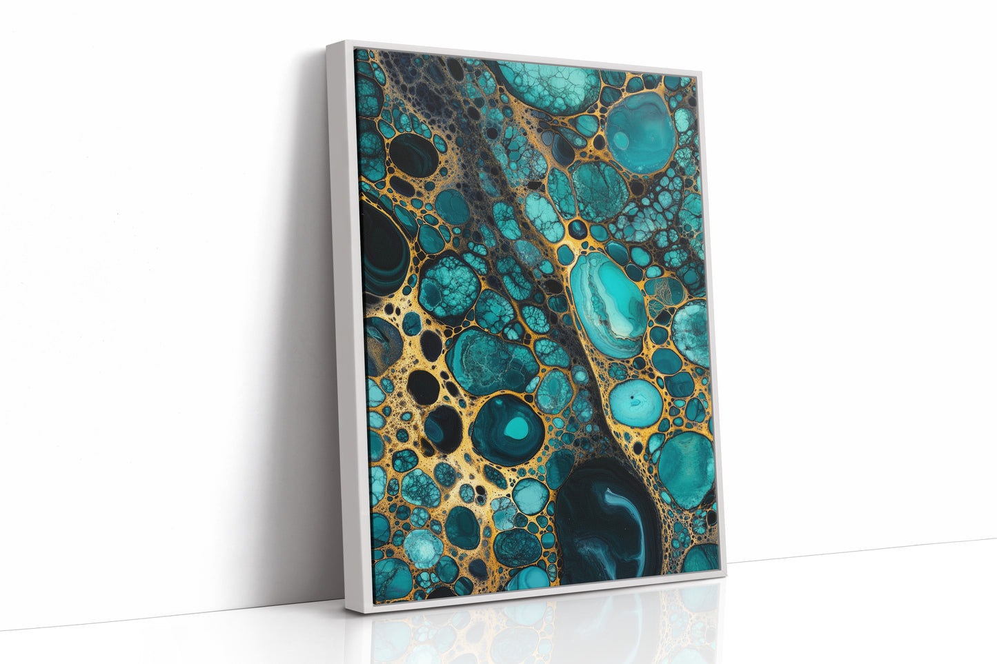 Golden Currents Beneath Turquoise Skin