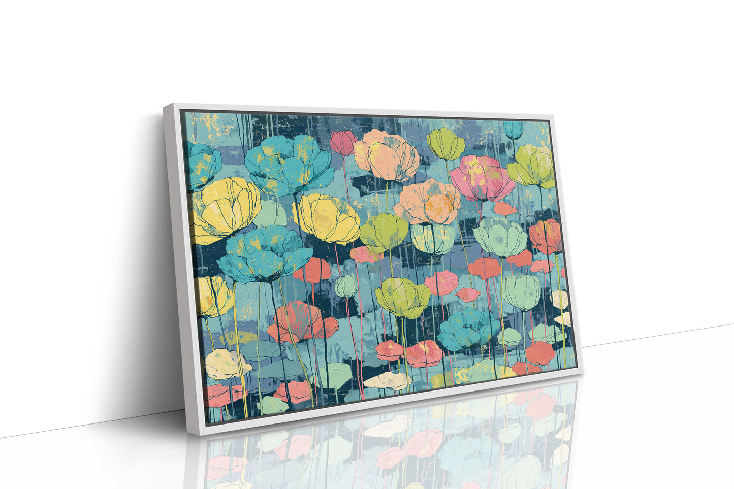 Poppy Pond, Impressionist Rainbow